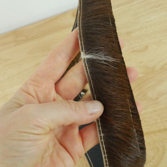 Cow Hide Fur Western Belt 30\